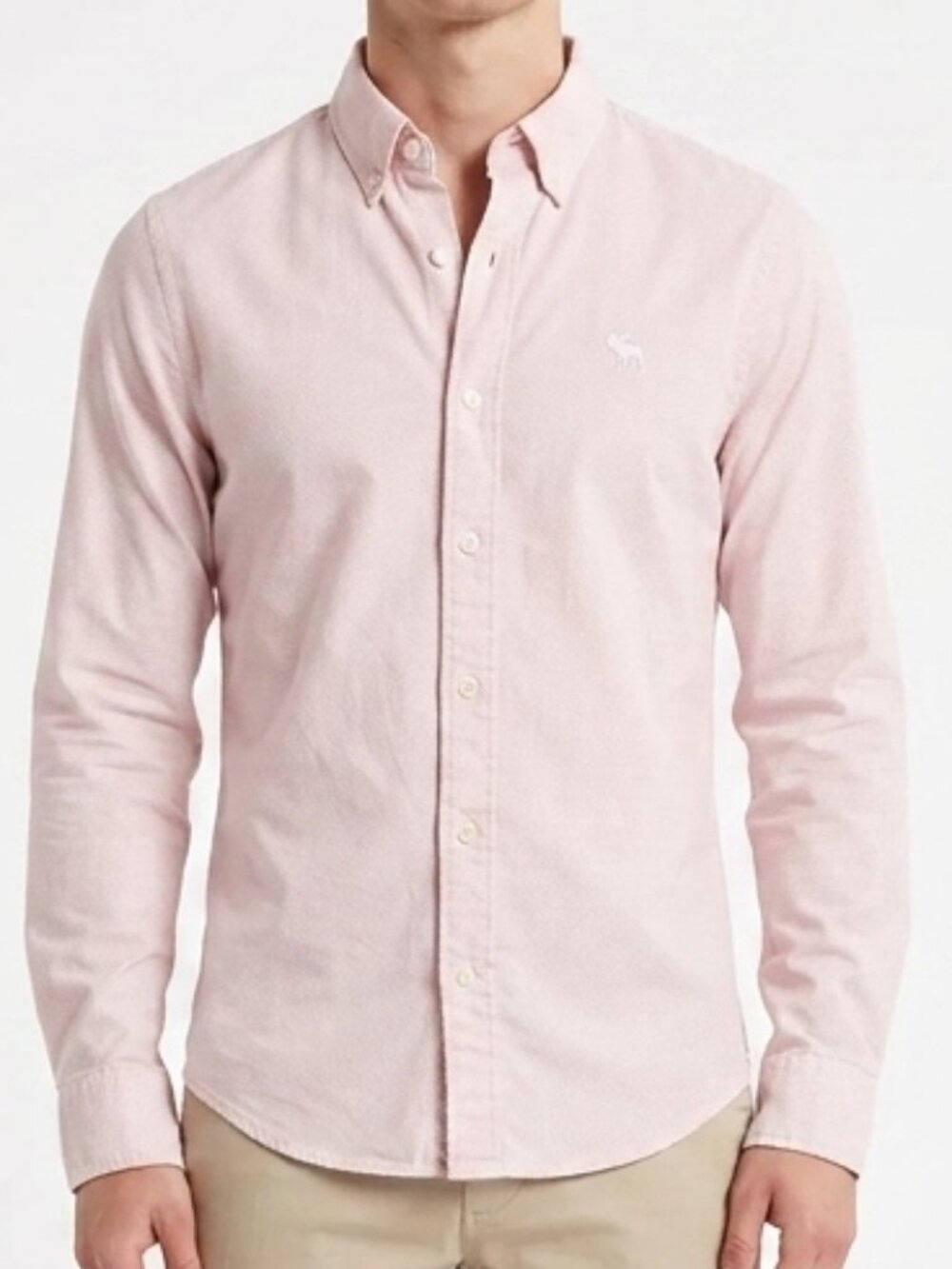 Abercrombie & Fitch Super Slim Micro Print Stretch Cotton Shirt NEW- Sz.…